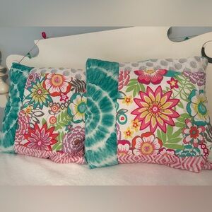 Pottery Barn Teen Euro Shams in Sunset Beach Print